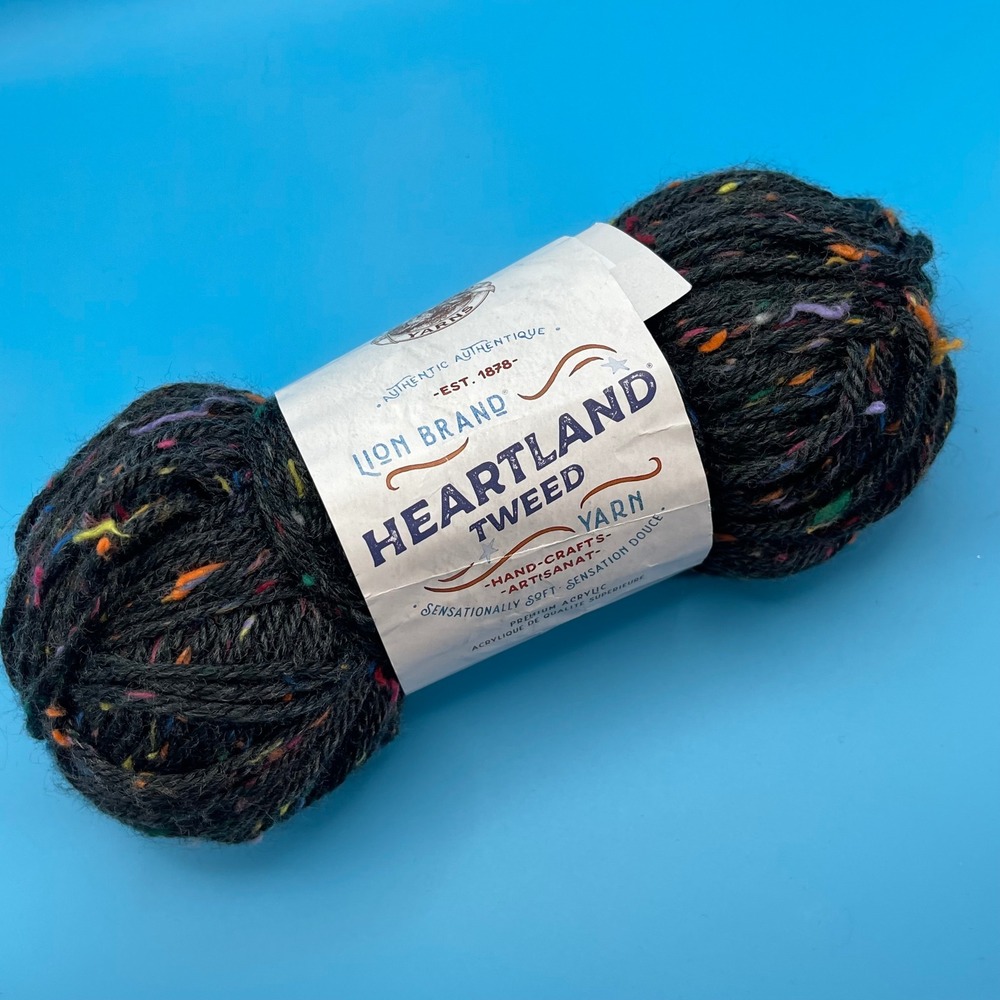 Lion Brand Heartland Tweed Yarn Black Canyon Tweed Premium Acrylic 4oz 200yd